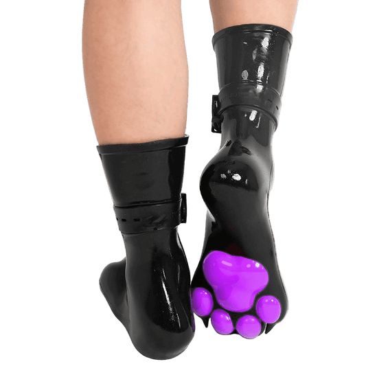 Furrjoi Silicone Canine Paw feet with Bindings Purple