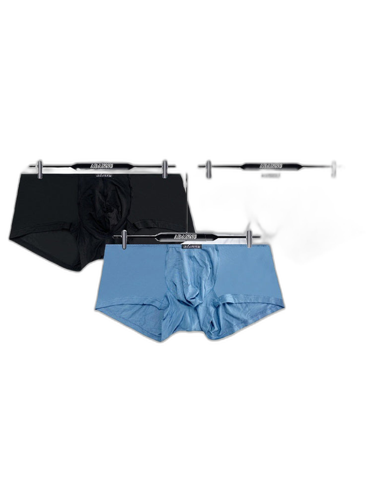 2 Pack Men's Sexy Low-rise Roomy Pouch Trunks