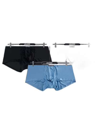 2 Pack Men's Sexy Low-rise Roomy Pouch Trunks