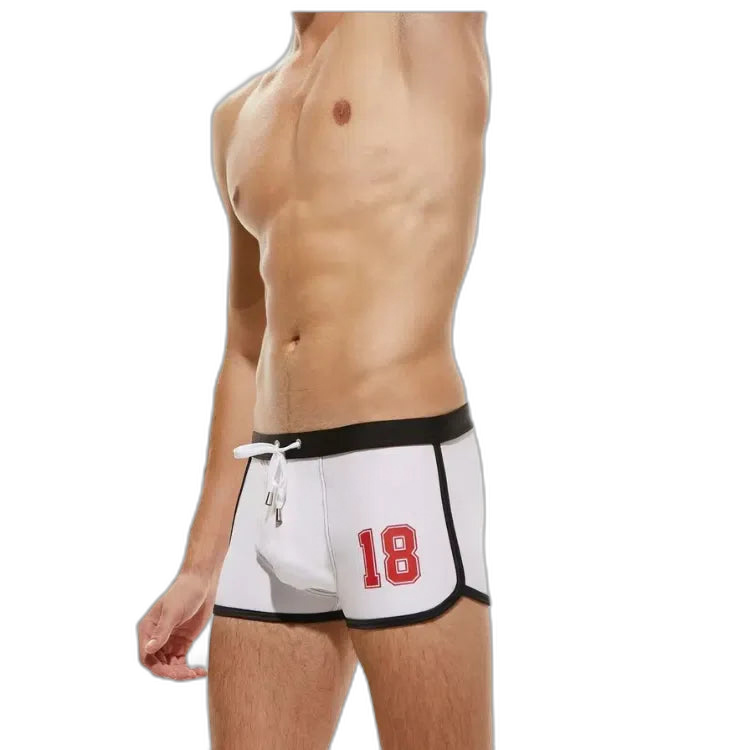 Oversized Nylon Boxer Swim Trunks