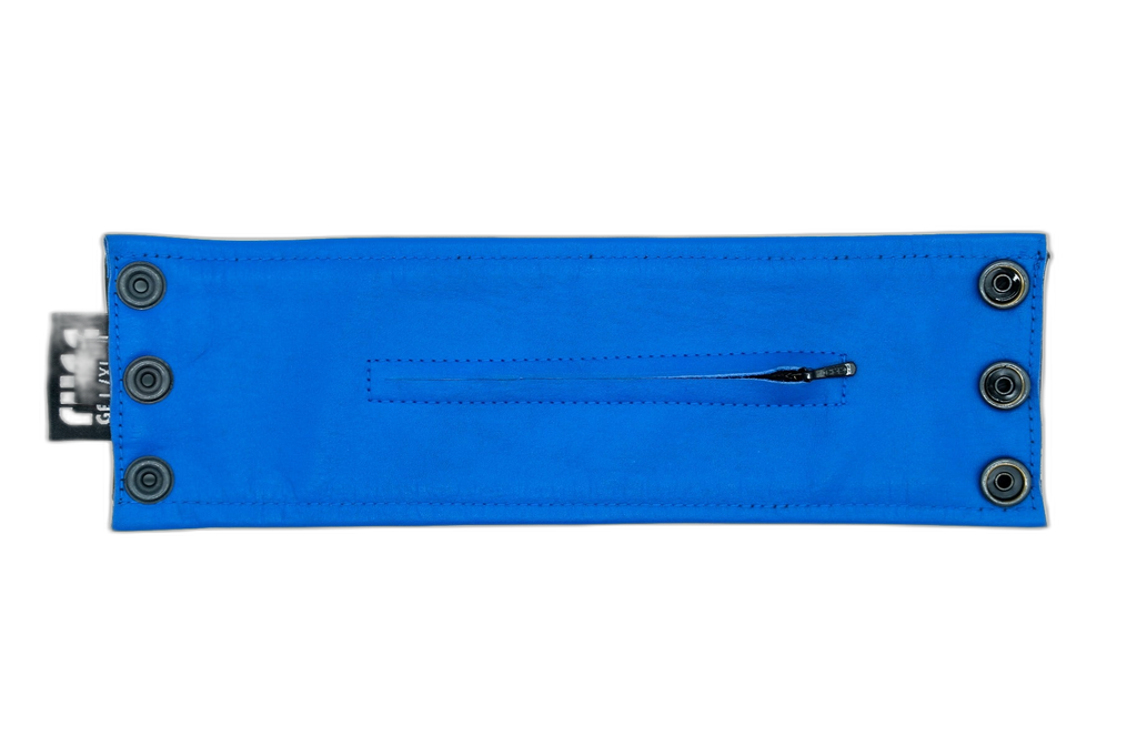 ruff GEAR Double Tone Leather Wrist Strap Wallet Blue Black