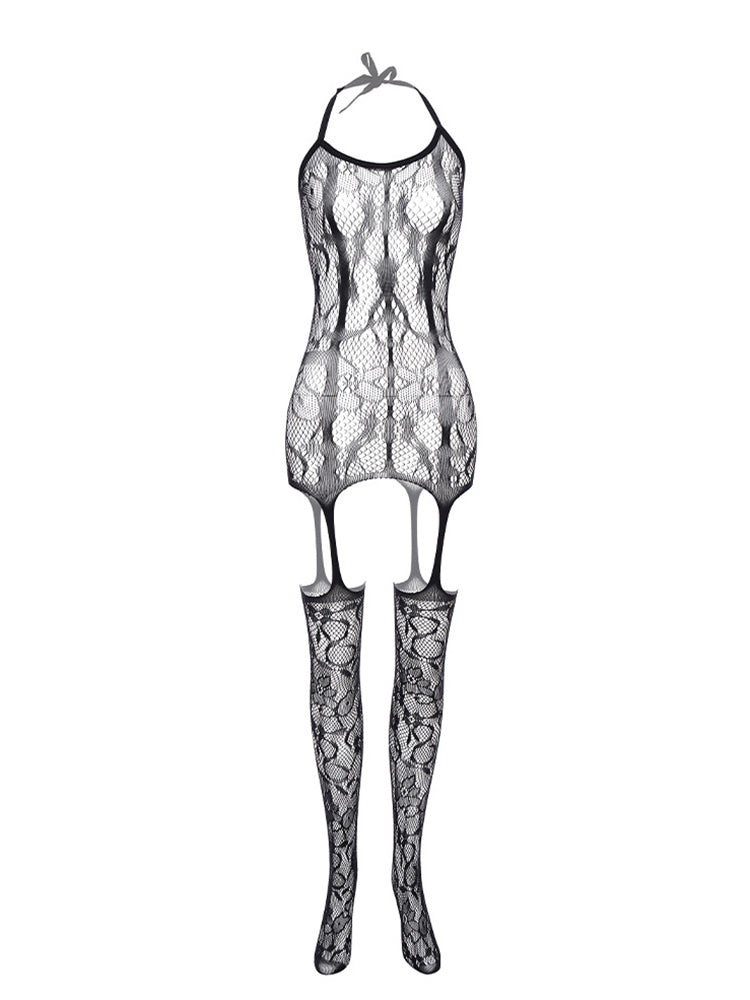 Front And Rear Cutout Sock Bodysuit