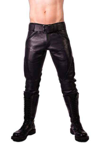 Prowler RED Leather Biker Jeans