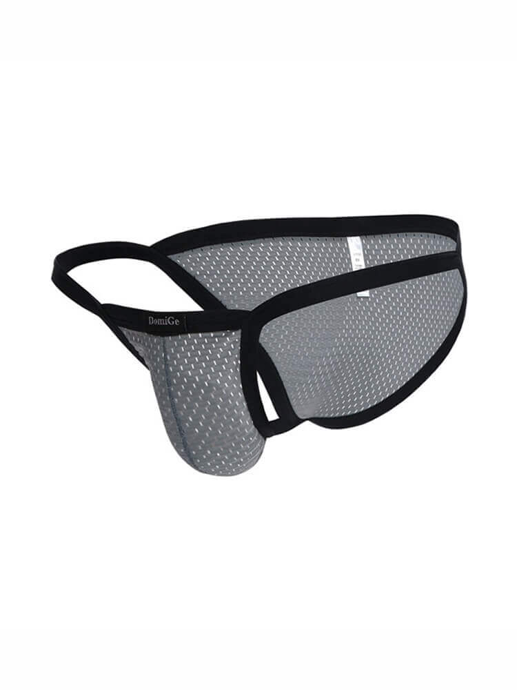 Men's Breathable Mesh Thin Strap Briefs