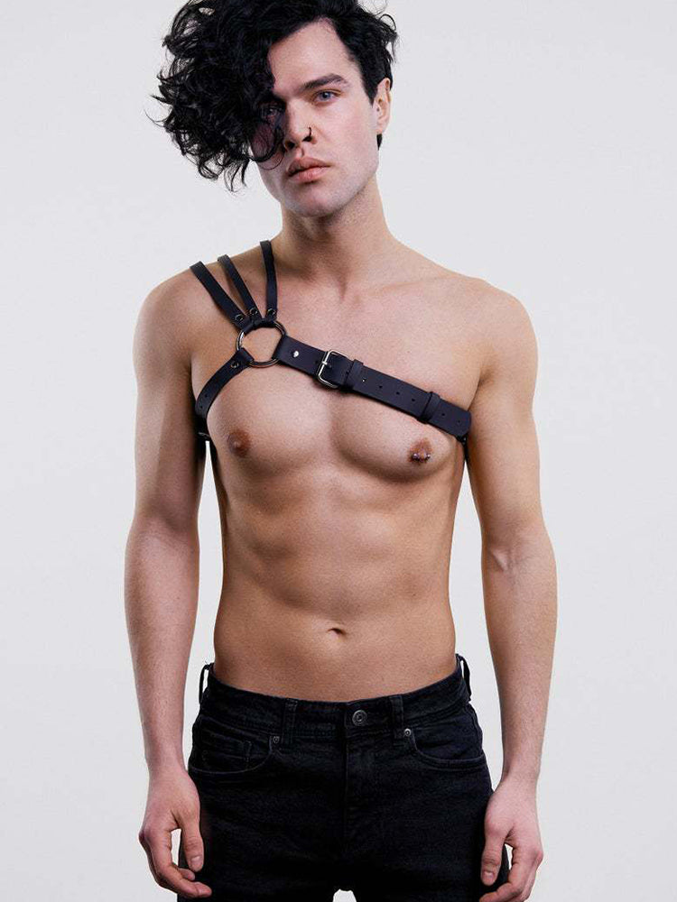 Punk Multi-Strap Gladiator Harness - Black
