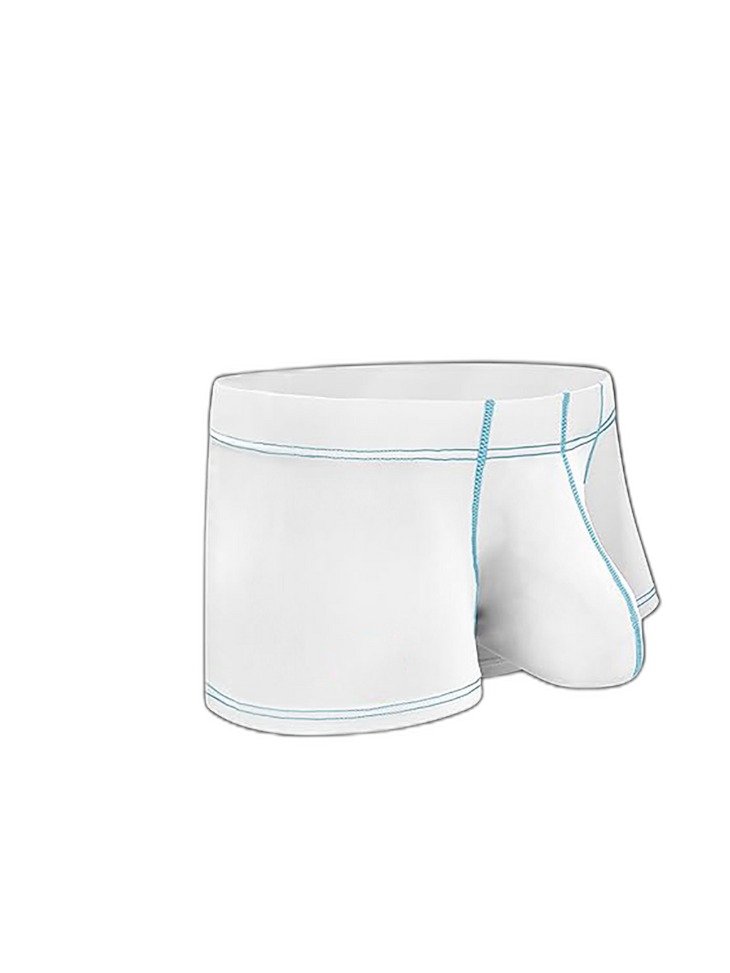 3 Pack Men's Large Pouch Contrast Binding Trunks