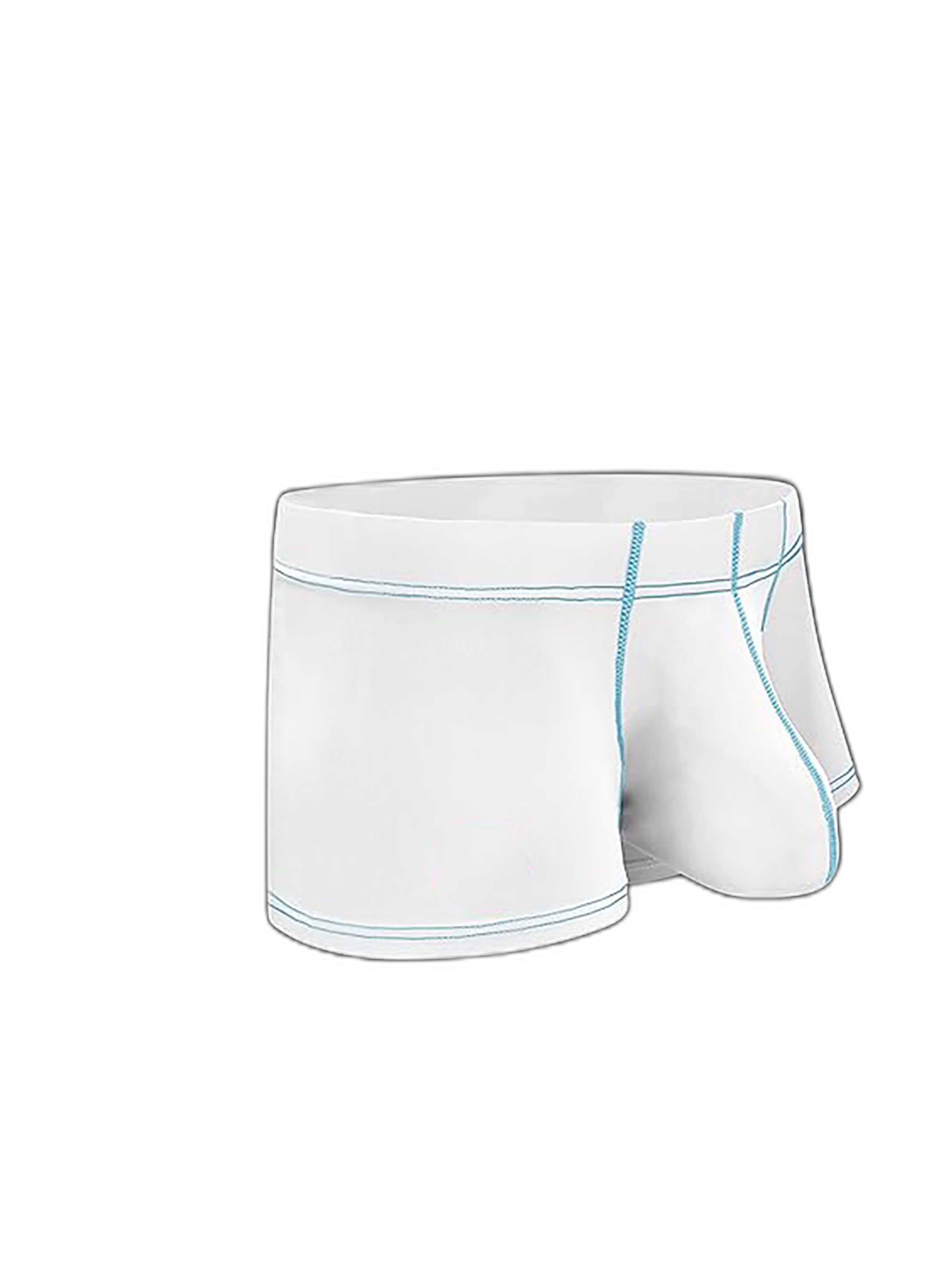 3 Pack Men's Large Pouch Contrast Binding Trunks