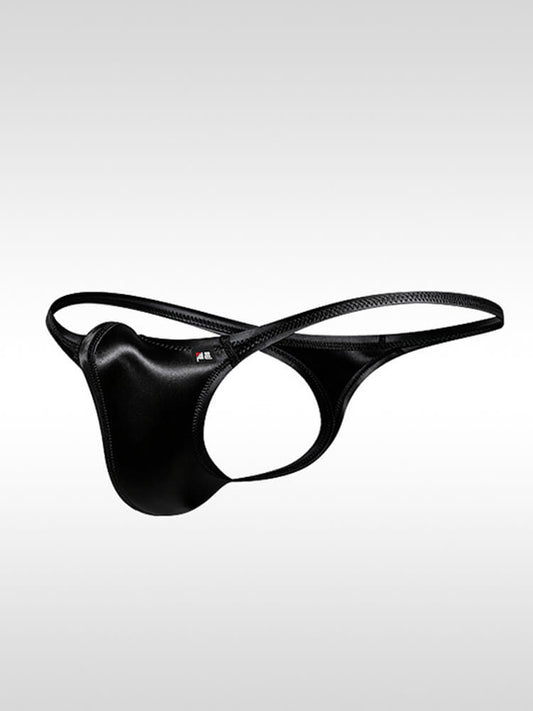 Men's Sexy Uplift Pouch Satin-Finish Bikini Thong
