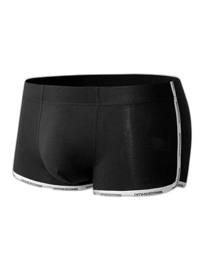 Men’s Letter Trim Applique Cotton Trunks