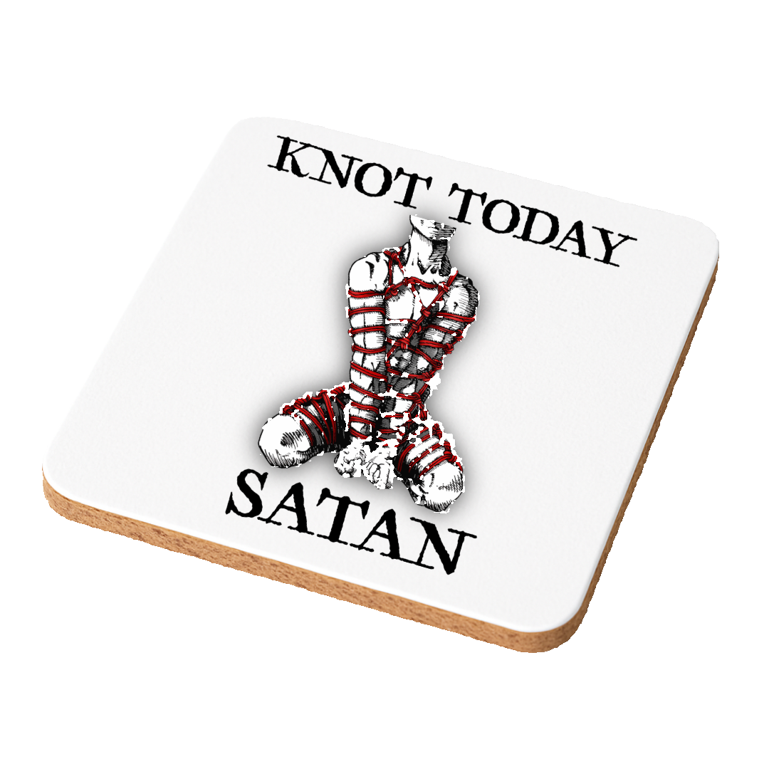 Knot Today Satan | Kink Fetish Coasters | Rope Shibari image 0