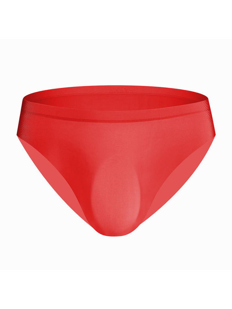 Men's Seamless Ultra Thin Ice Silk Nylon Briefs