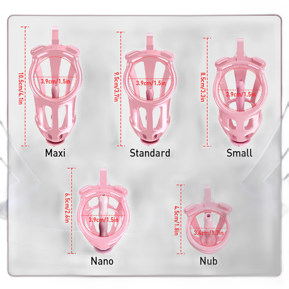 Damian - Male Chastity Cage - 3D Printed Chastity Cage - With Chastity Cage Belt - Four Rings - Urethral Catheter