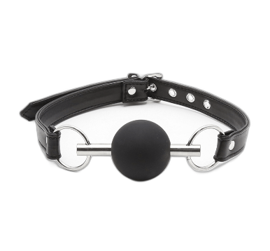 ruff GEAR Silicone Bar Ball Gag Black