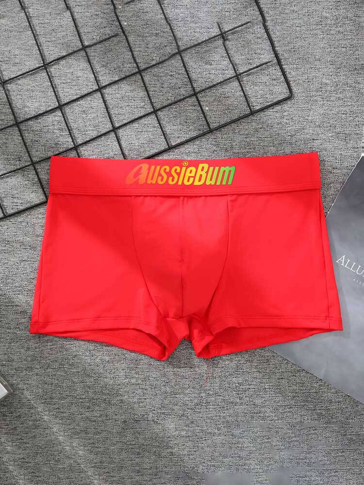 Men's Low Waist Elastic Breathable Boxer Briefs