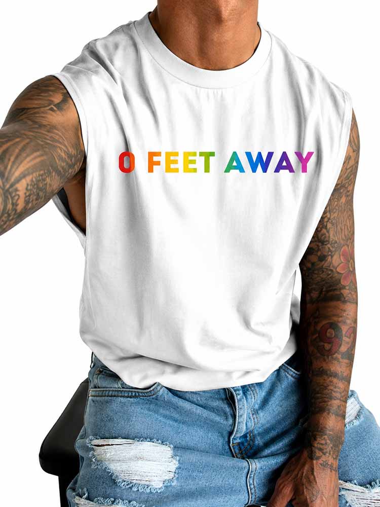Men's 0 Feet Away Print LGBTQ Vest Top