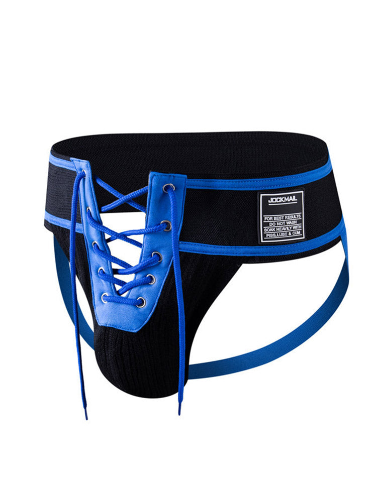 Men’s Lace-Up Camo Thong – Soft Stretch & Adjustable Fit