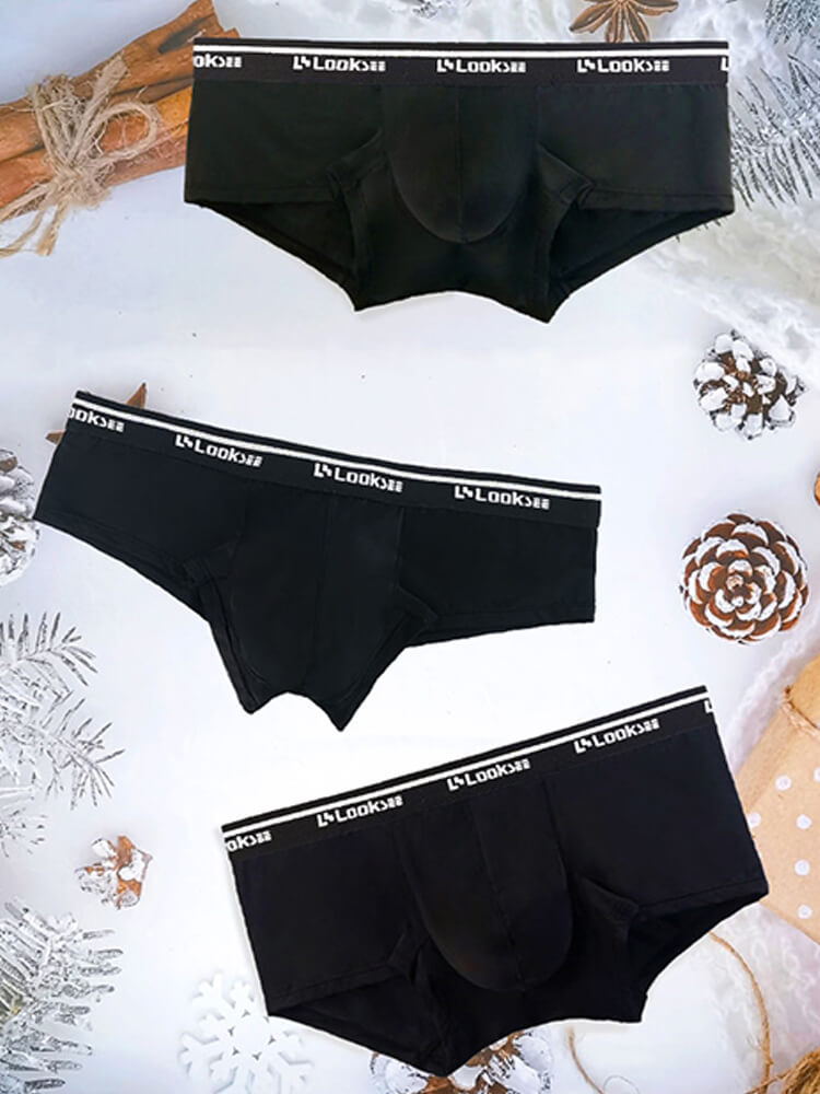 Men's Sexy Mid-Rise Breathable Ice Silk Boxer Briefs