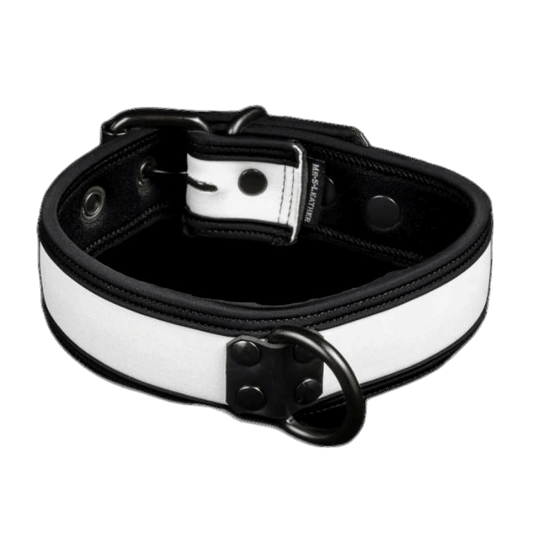 Mr S Leather NEO Puppy Collar White