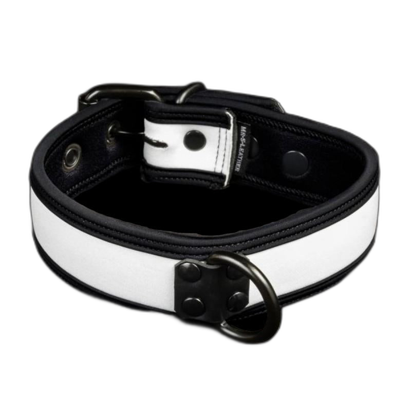 Mr S Leather NEO Puppy Collar White