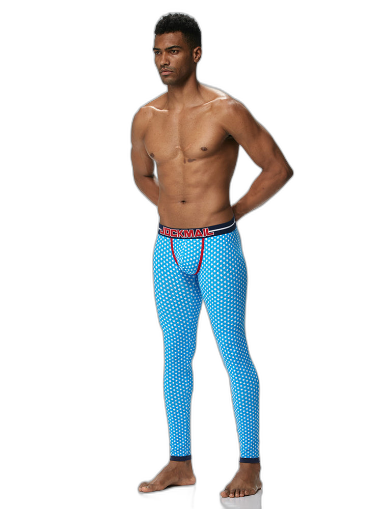 Men's Star Print Cotton Thermal Pants