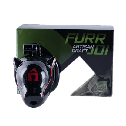 Furjoi Drone Hood Chastity Cage Red