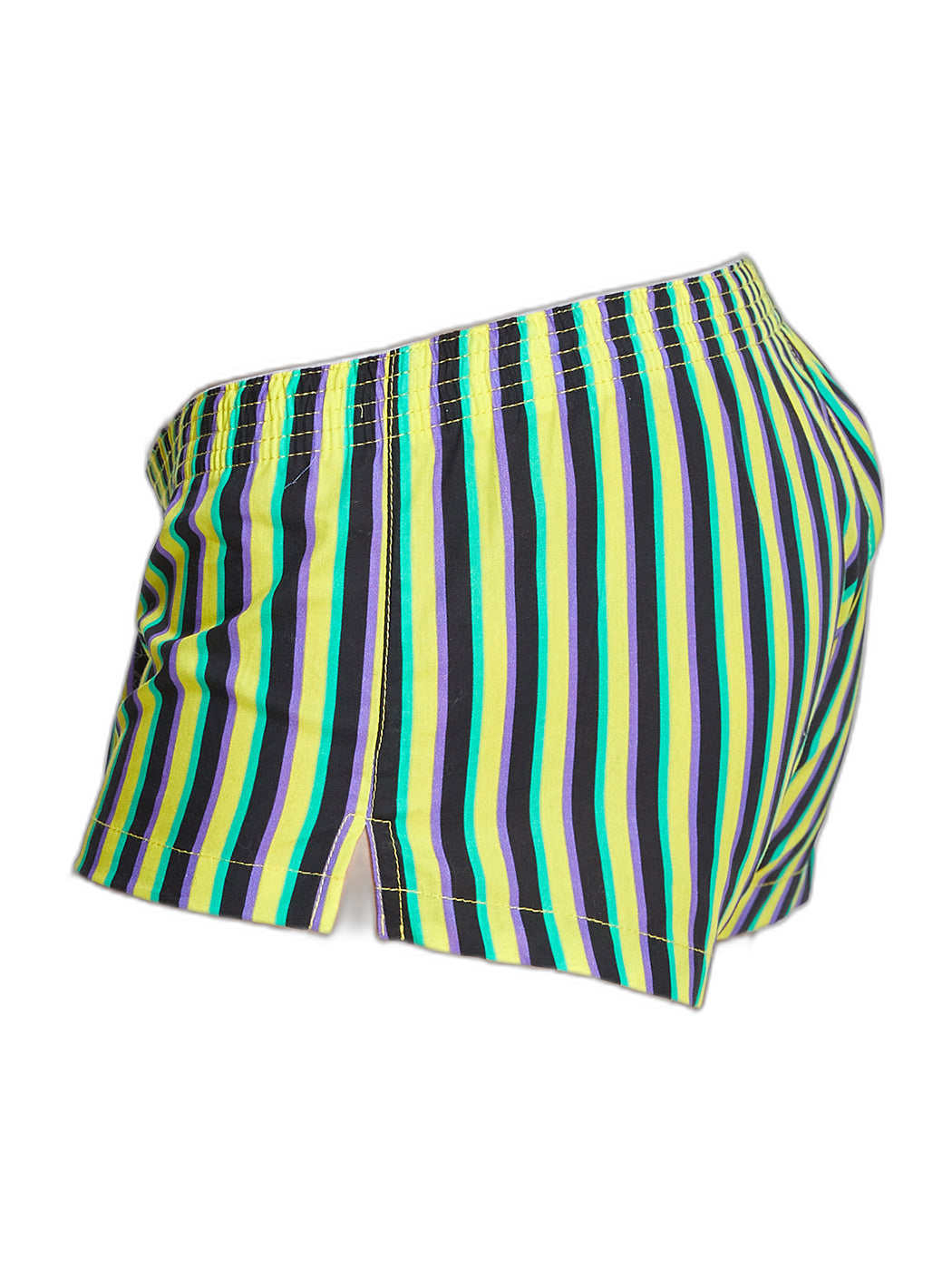 Men's Color Stripes Trunks With Button Fly