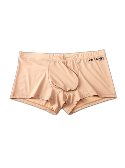 3 Pack Men's Breathable Ice Silk Double-Layered Big Pouch Sexy Boxer Briefs