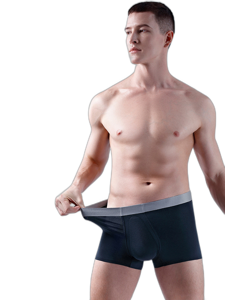 Men's Seamless Trunks with Organic Latex Support Cup