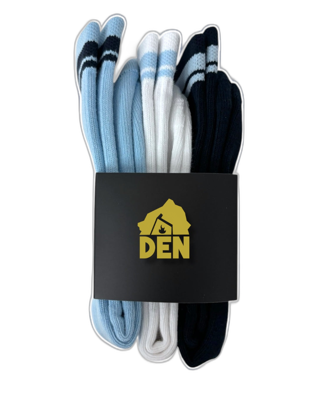 DEN 3 Pack Sports Socks - Blues