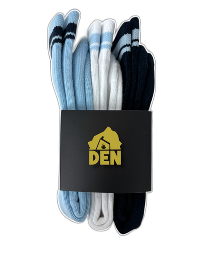 DEN 3 Pack Sports Socks - Blues