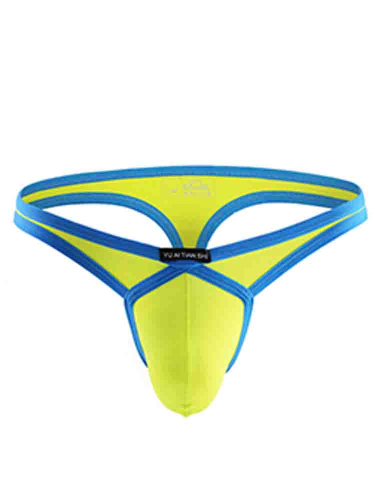 Men's Solid Color Stretch Low Rise Nylon Thong