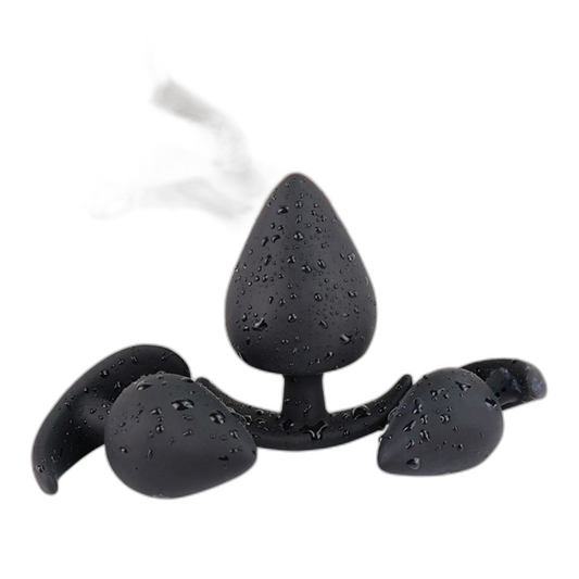 Peach - Silicone Anal Training Set - Peach-Shape Butt Plug