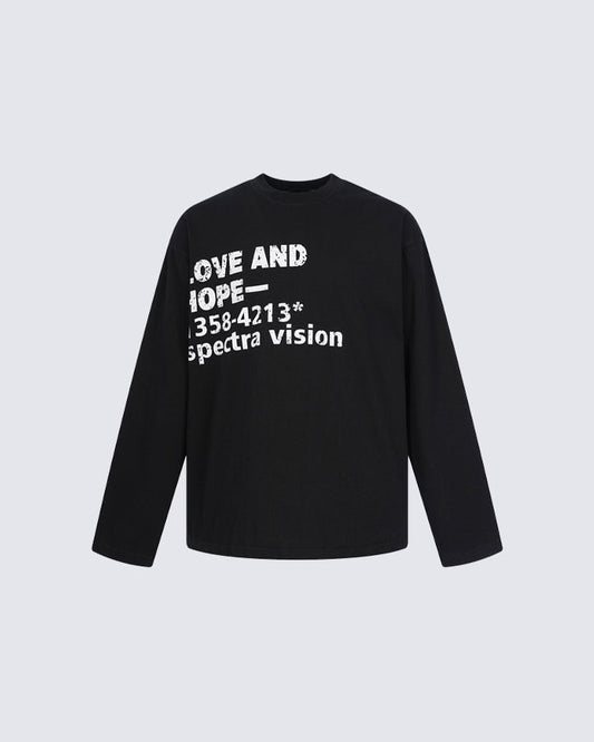 LOVE AND HOPE Graphic Long-Sleeve Tee