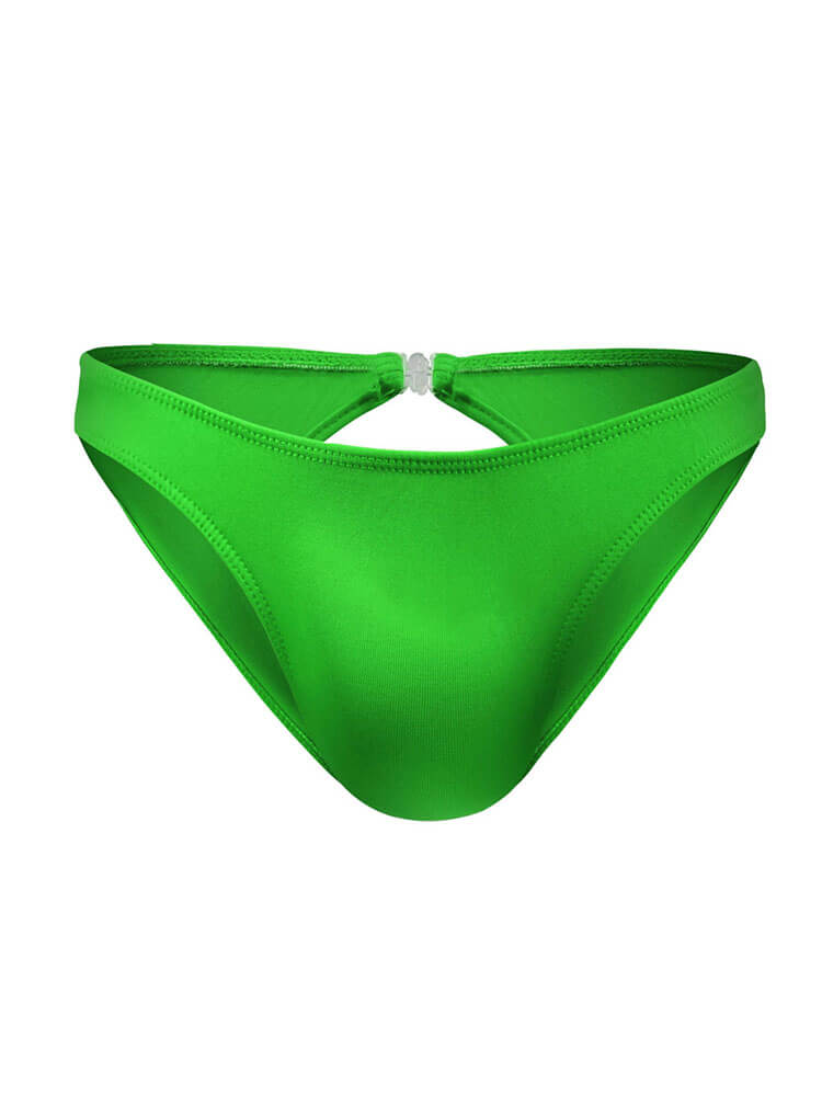 Men's Sexy Solid Color Hip-baring Briefs
