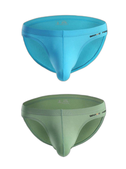 2 Pack Men's Comfortable Cotton Large Pouch Sports Bikini