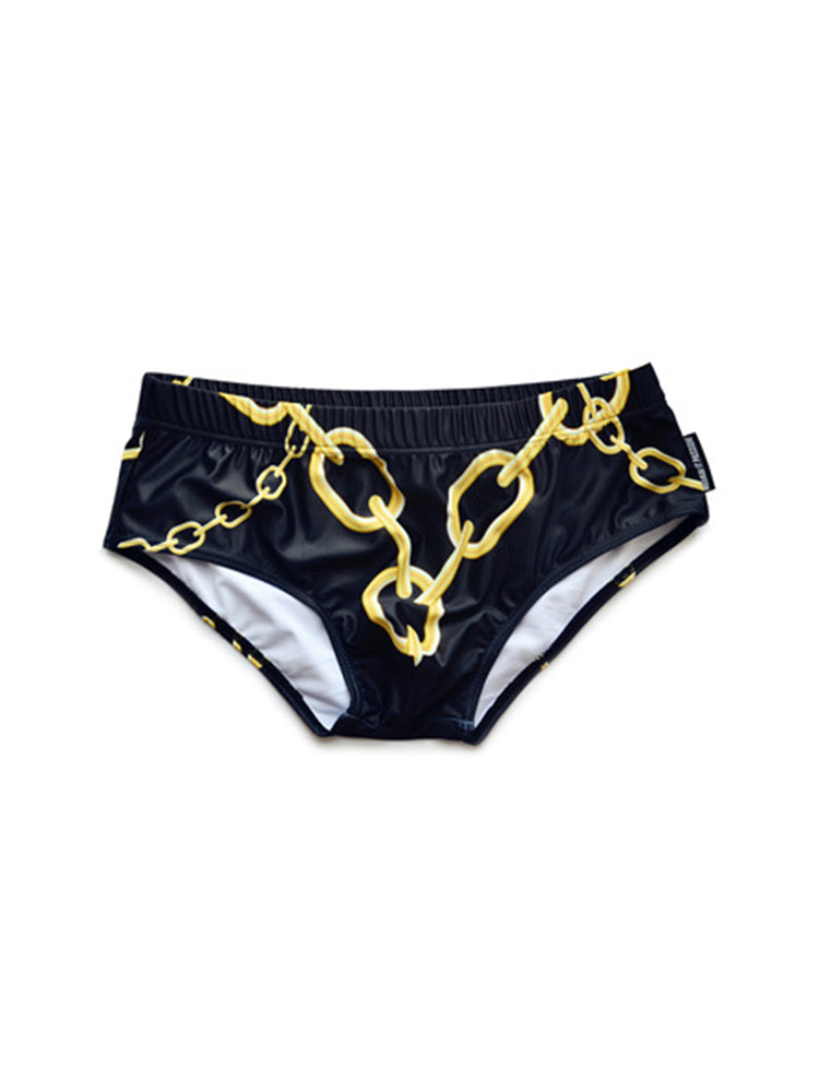 Low Waist Sexy Print Sports Triangle Swim Briefs