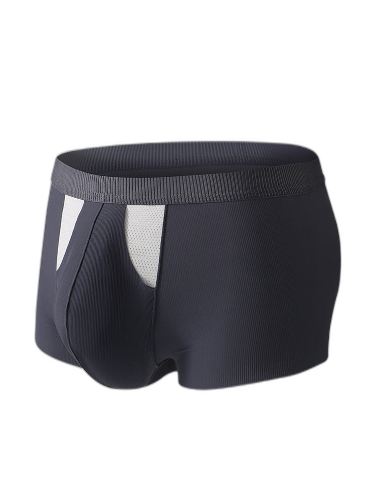 3 Pack Split-Support Men's Trunks- Breathable & Bulge-Enhancing