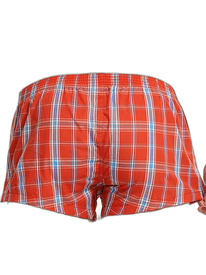 Men’s Vent Classic Plaid Cotton Boxers With Fly