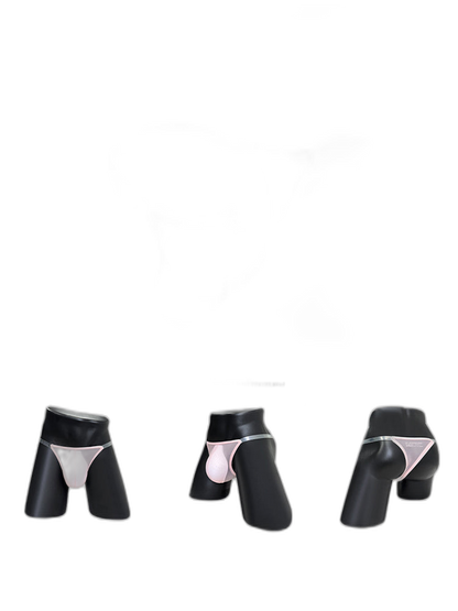 2 Pack Men's Sexy Seamless Semi-Transparent Thong & Strings