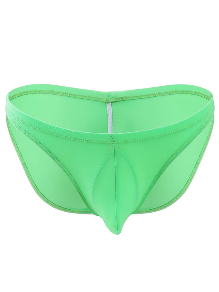 Men's Solid Color Translucent Low Rise Briefs