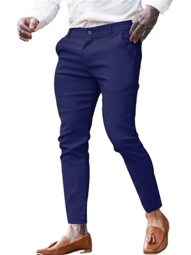 Men's Solid Color Slim Fit Street Fashion Pants