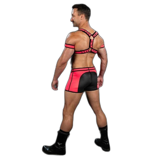 Mr.S Leather X-Factor Bold Color Body Harness | Pink