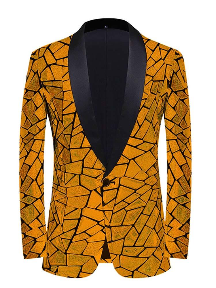 Men's Festival Laser Glitter Sequin Blazer