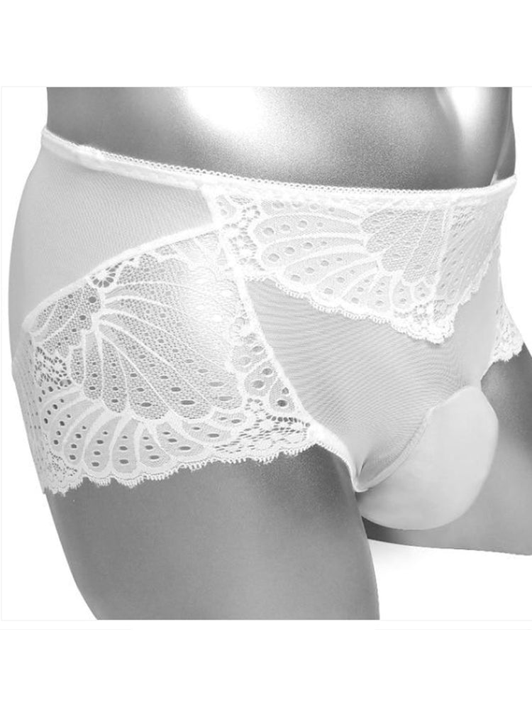 Men's All-transparent Mesh Hollow-out Briefs