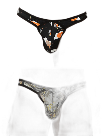 2 Pack Men's U-Pouch Low-Rise Thong