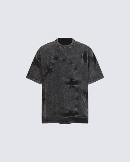 American Vintage Washed Patchwork Short Sleeve T