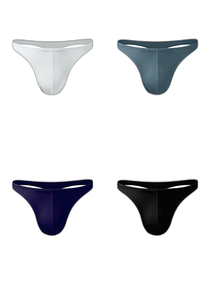 4 Pack Men's Sexy Pouch T-Back Thongs
