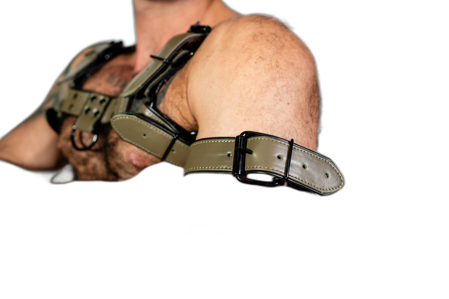 ruff GEAR Bold Leather Bicep Strap Army