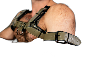 ruff GEAR Bold Leather Bicep Strap Army