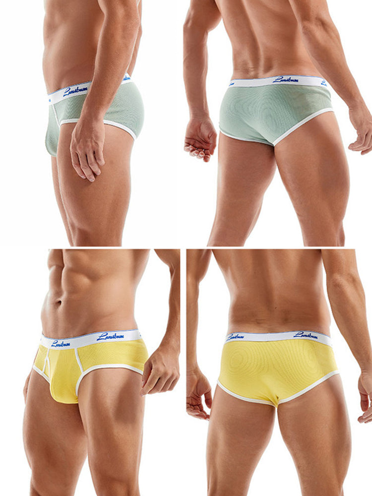 2 Pack Men's Thread Cotton Pouch Briefs